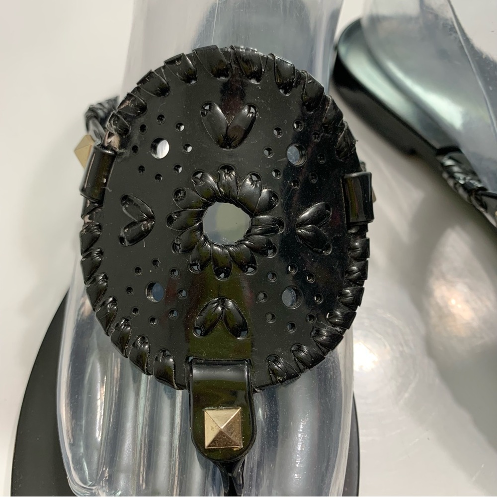 JACK ROGERS Black Georgica Jelly Sandals Sz 6 - Picture 6 of 11
